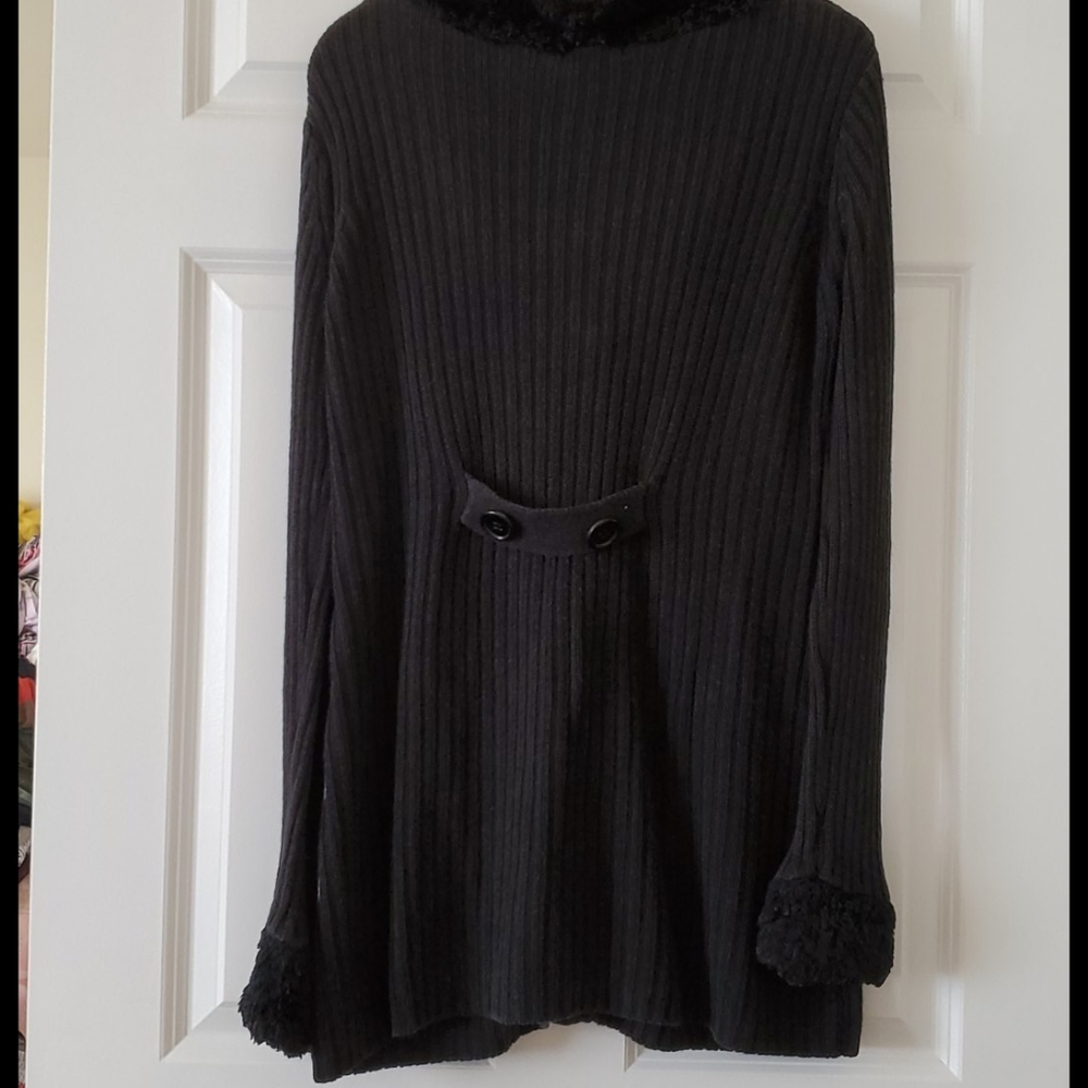 Long black sweater